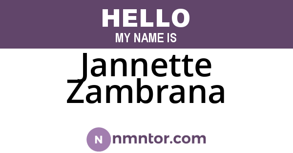 Jannette Zambrana