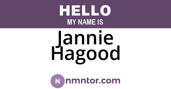 Jannie Hagood