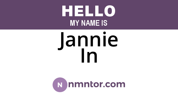 Jannie In