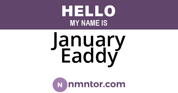 January Eaddy