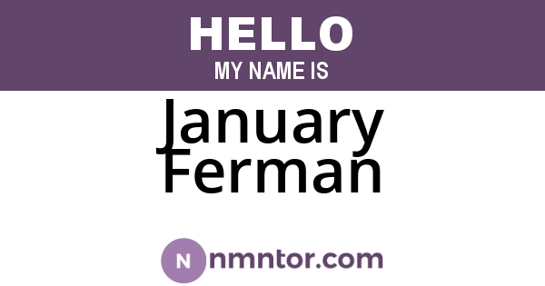 January Ferman