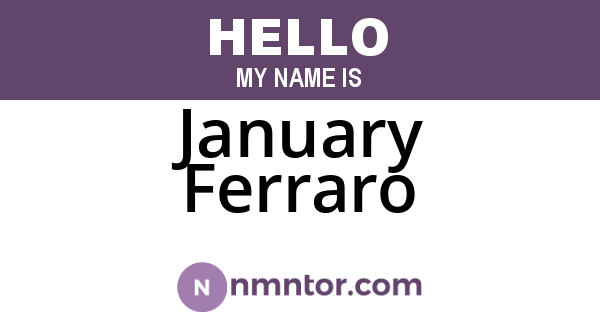 January Ferraro