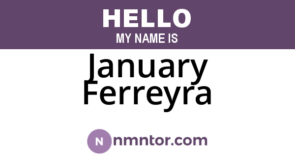 January Ferreyra