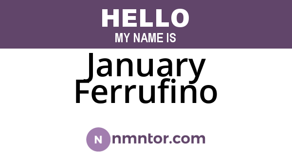 January Ferrufino