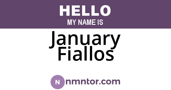 January Fiallos