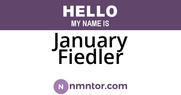 January Fiedler