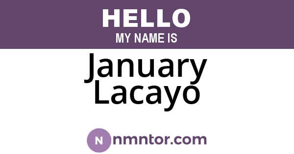 January Lacayo