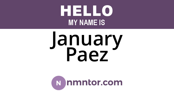 January Paez