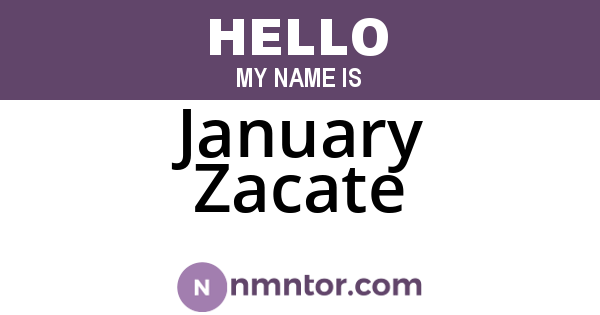 January Zacate