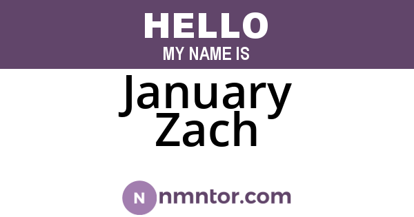 January Zach
