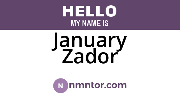 January Zador