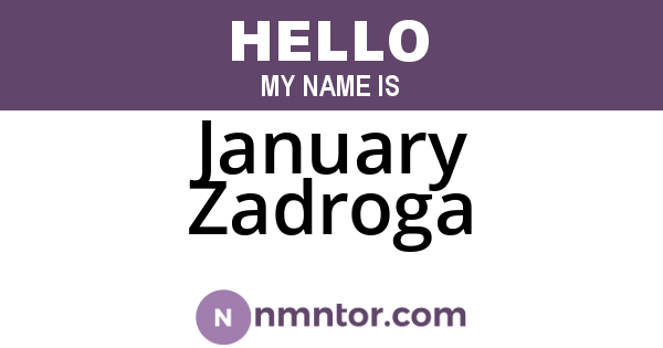 January Zadroga