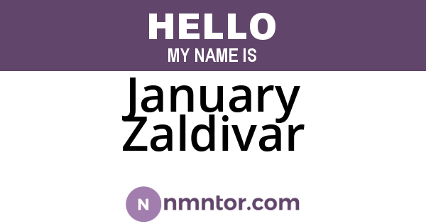 January Zaldivar