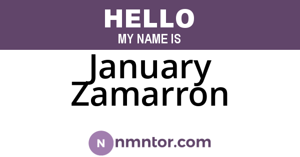January Zamarron