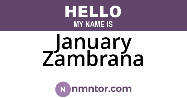 January Zambrana