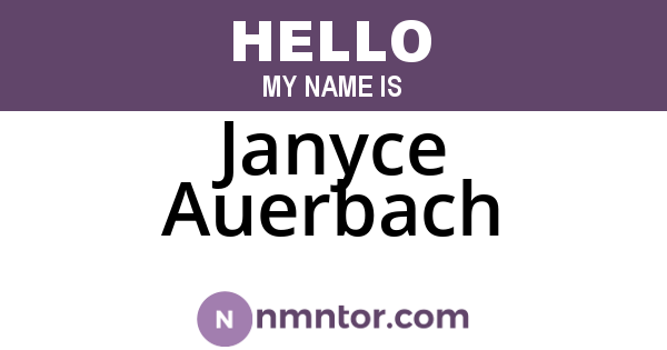 Janyce Auerbach