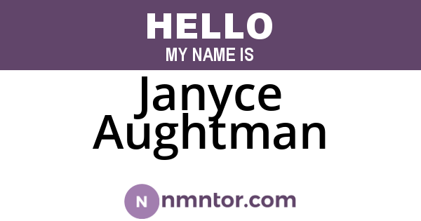 Janyce Aughtman