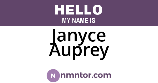 Janyce Auprey