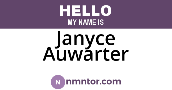 Janyce Auwarter