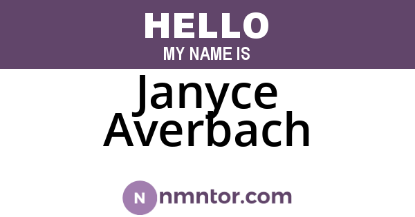 Janyce Averbach