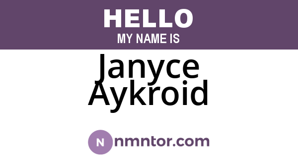 Janyce Aykroid