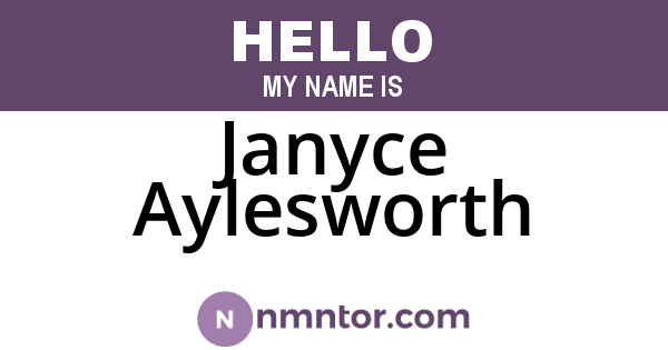 Janyce Aylesworth