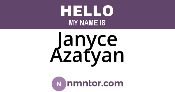 Janyce Azatyan