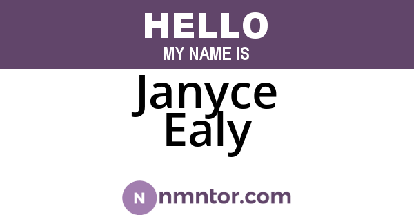 Janyce Ealy
