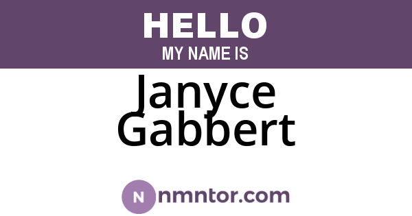 Janyce Gabbert
