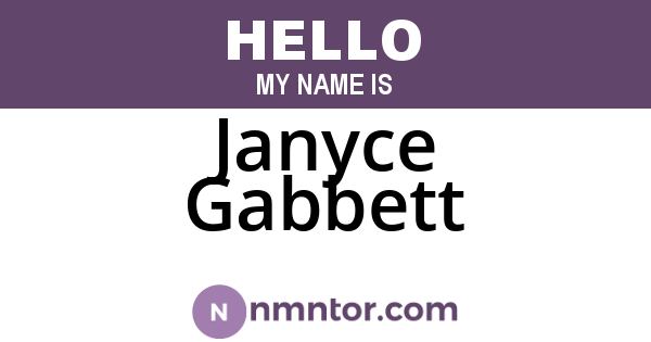 Janyce Gabbett