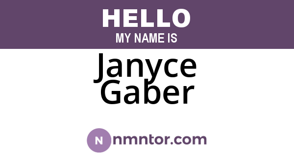 Janyce Gaber