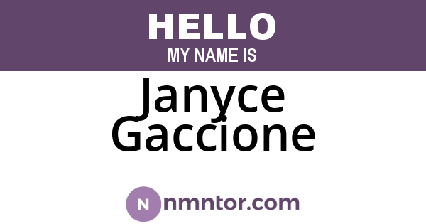 Janyce Gaccione