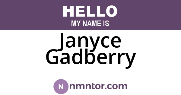 Janyce Gadberry