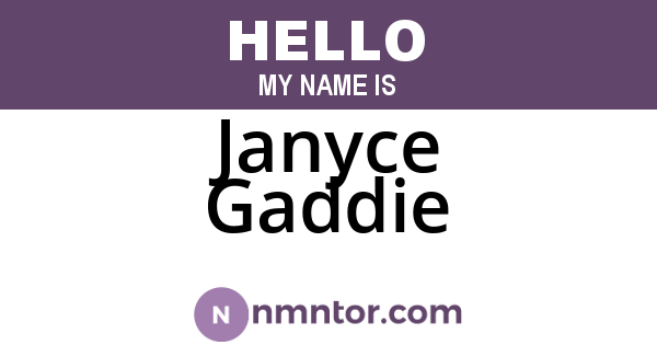 Janyce Gaddie