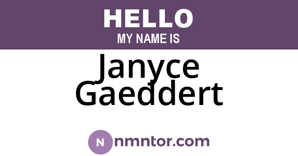 Janyce Gaeddert