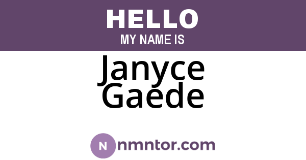 Janyce Gaede