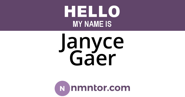 Janyce Gaer