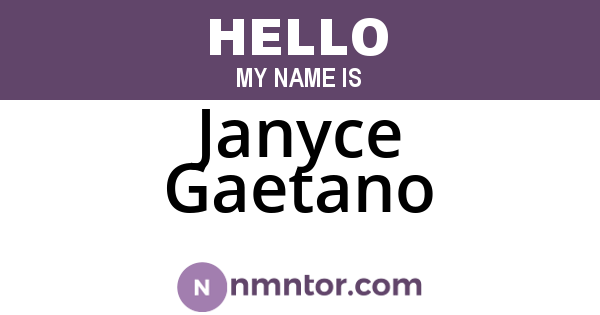 Janyce Gaetano