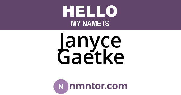 Janyce Gaetke