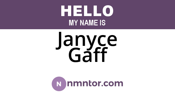 Janyce Gaff