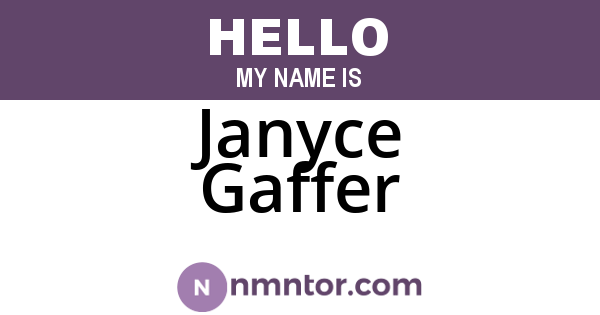 Janyce Gaffer
