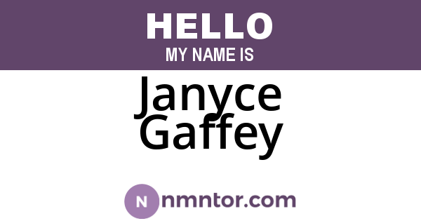 Janyce Gaffey