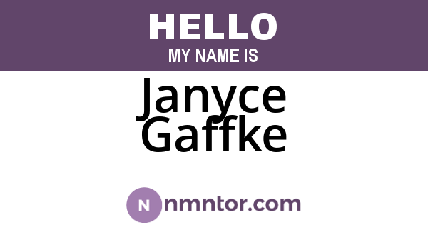 Janyce Gaffke