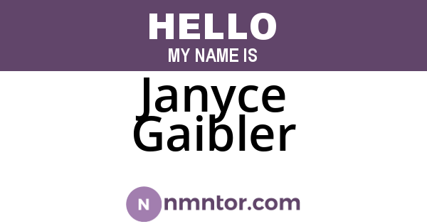 Janyce Gaibler