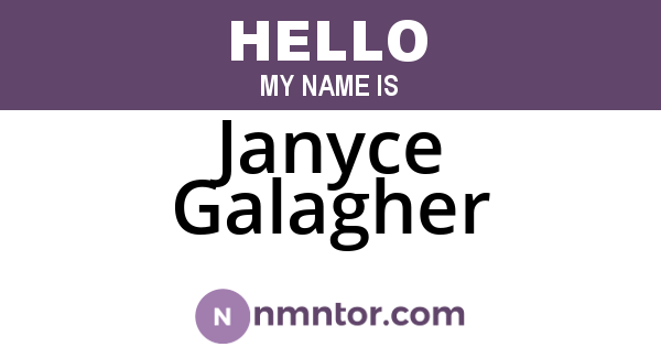 Janyce Galagher