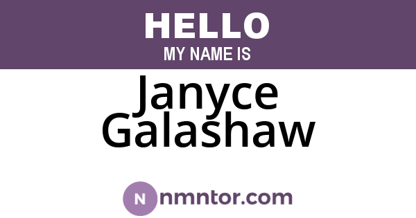 Janyce Galashaw