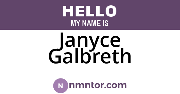 Janyce Galbreth