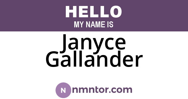 Janyce Gallander