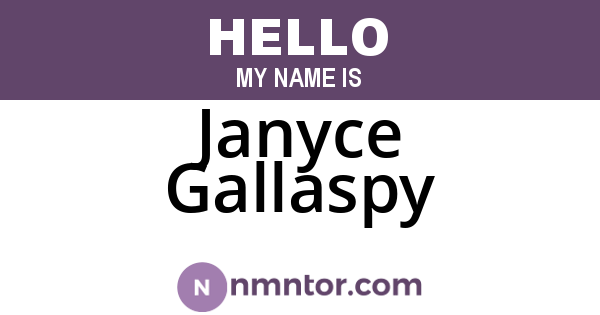 Janyce Gallaspy