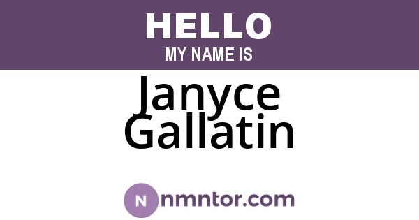 Janyce Gallatin